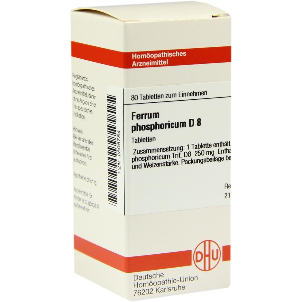FERRUM PHOSPHORICUM D 8 Tabletten 80 St Tabletten
