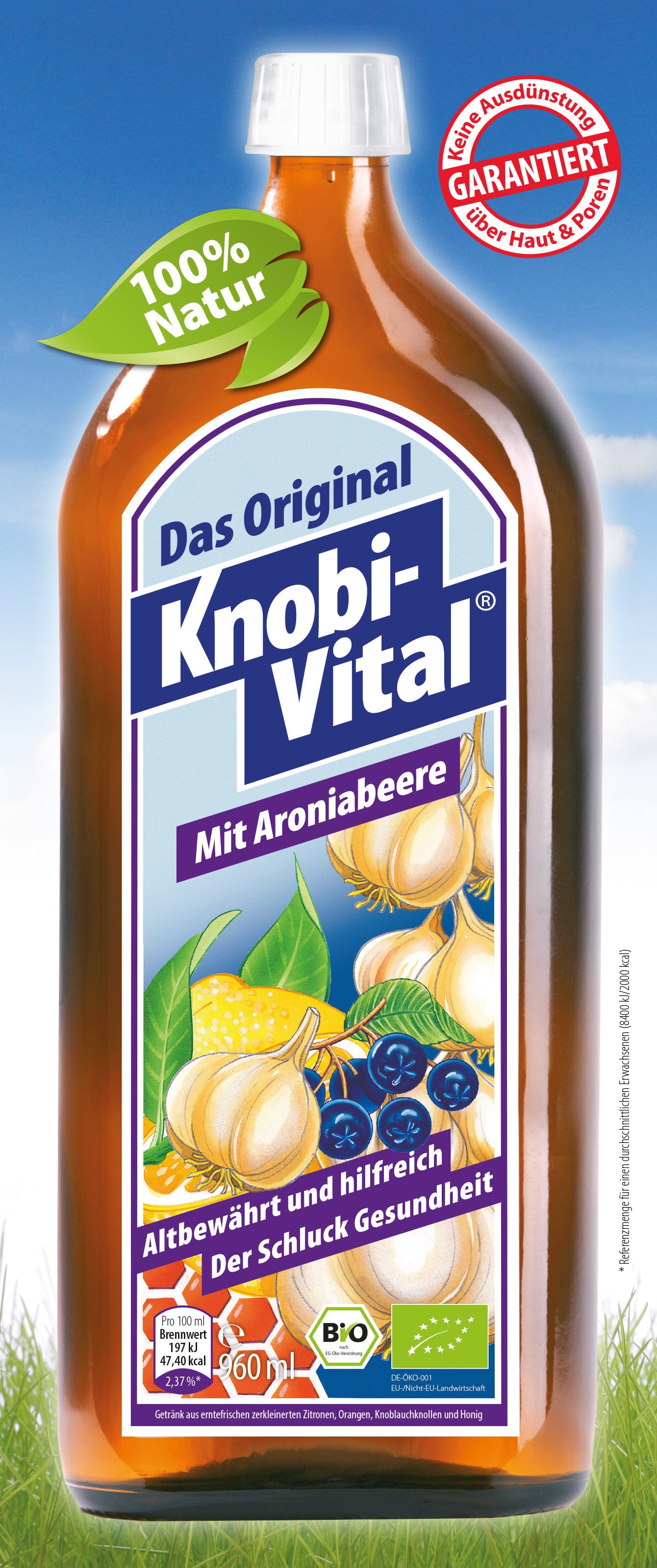 KNOBIVITAL mit Aroniabeere Bio 960 ml Flaschen