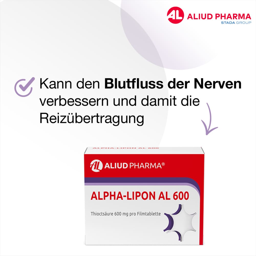 Alpha-Lipon AL 600 bei Missempfindungen bei diabetischer Nervenbeschädigung