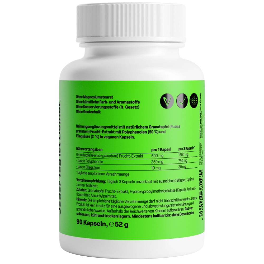 Zein Pharma GRANATAPFEL KAPSELN 500 mg 90 St Kapseln