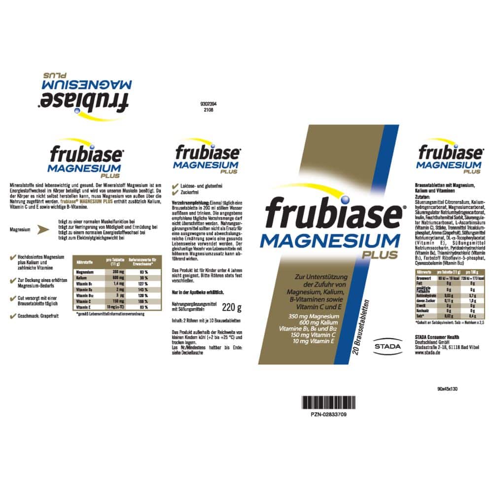 frubiase MAGNESIUM PLUS 20 St Brausetabletten