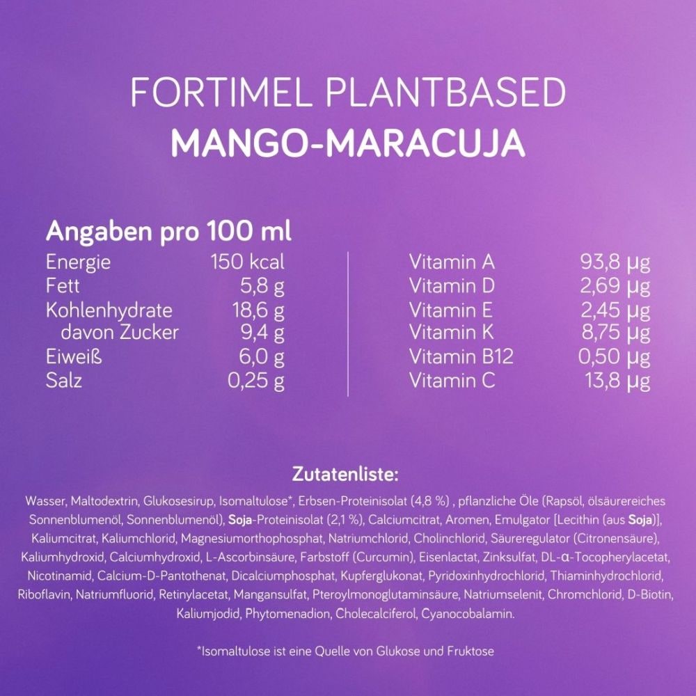 Fortimel PlantBased 1,5 kcal Mango 32X200 ml Flüssigkeit