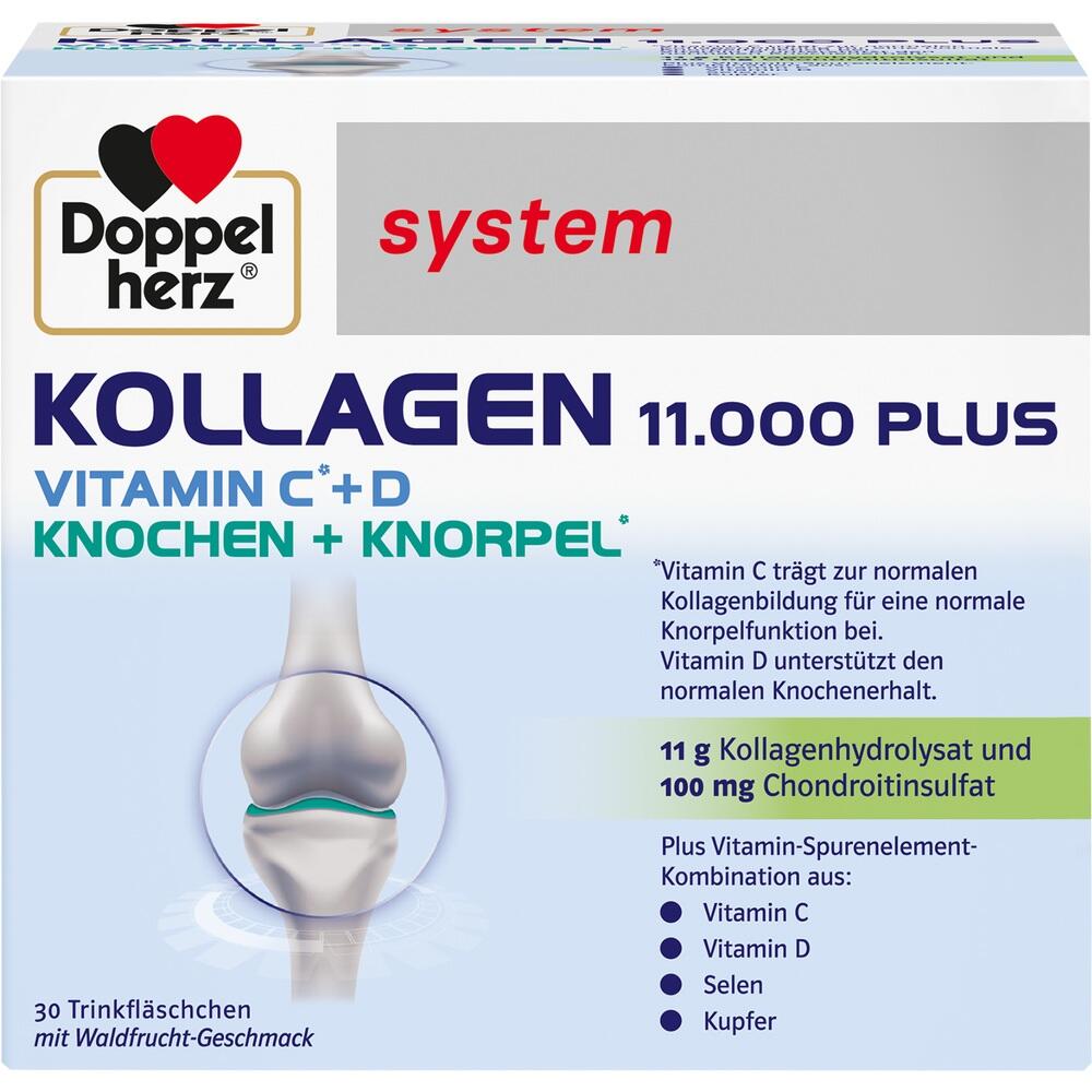 Doppelherz system KOLLAGEN 11.000 PLUS VITAMIN C + D 30X25 ml Ampullen