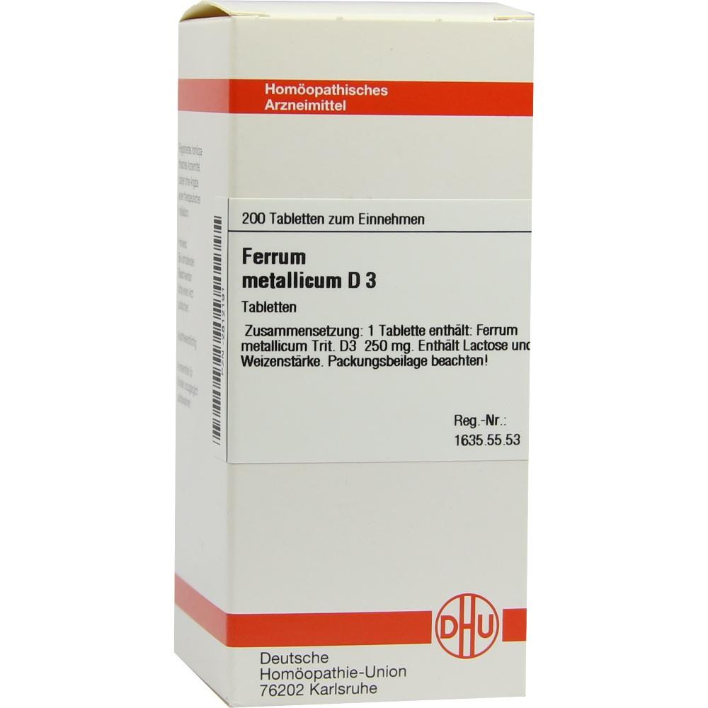 FERRUM METALLICUM D 3 Tabletten 200 St Tabletten