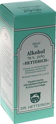 ALKOHOL 70% V/V Hetterich 200 ml Lösung