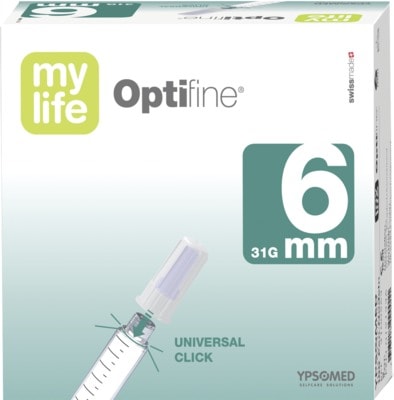 MYLIFE Optifine Pen-Nadeln 6 mm 100 St Kanüle