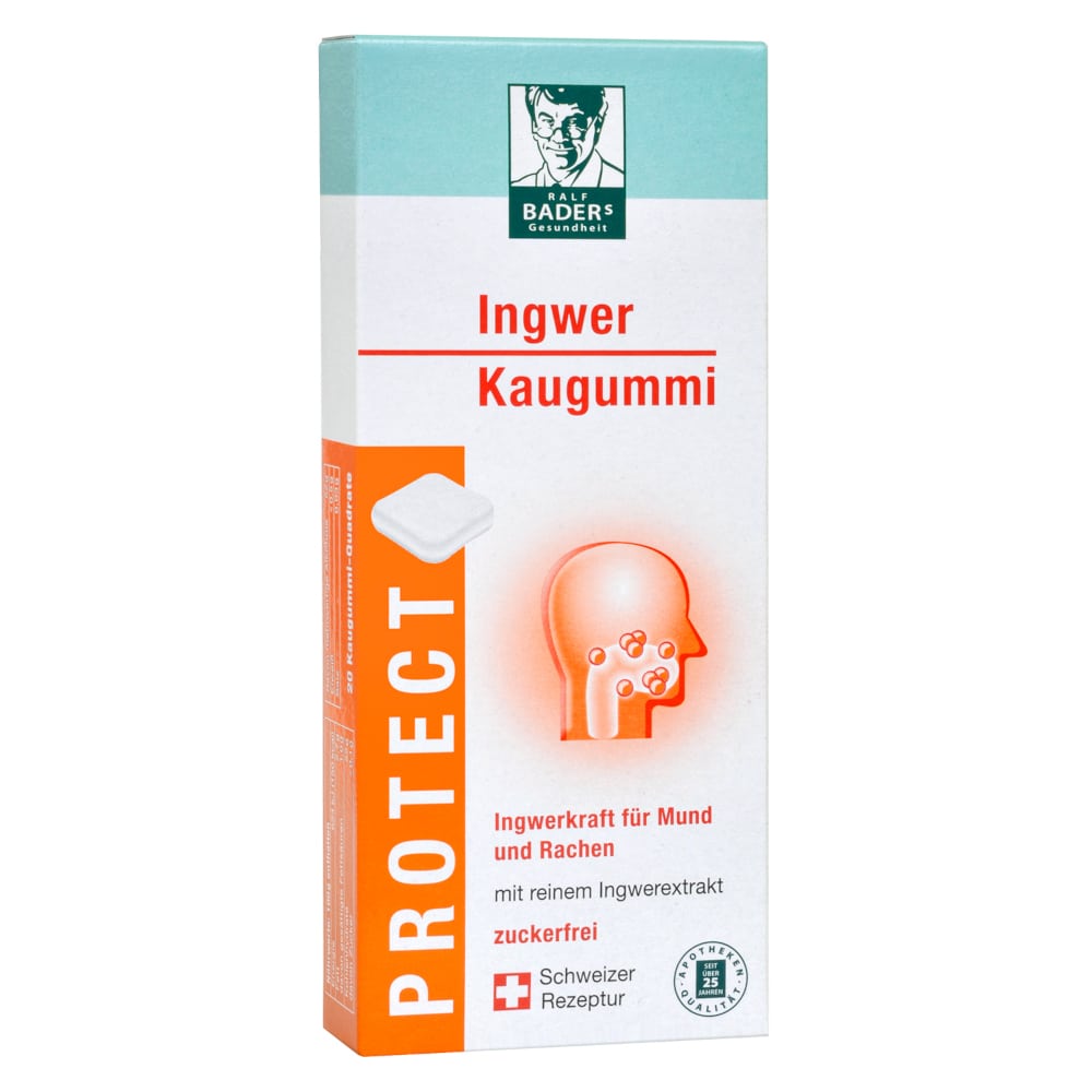 BADERs PROTECT Ingwer Kaugummi 20 St Kaugummi