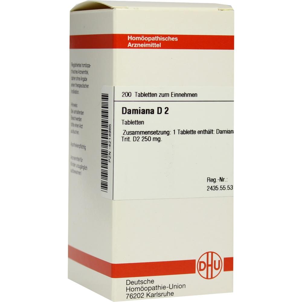 DAMIANA D 2 Tabletten 200 St Tabletten