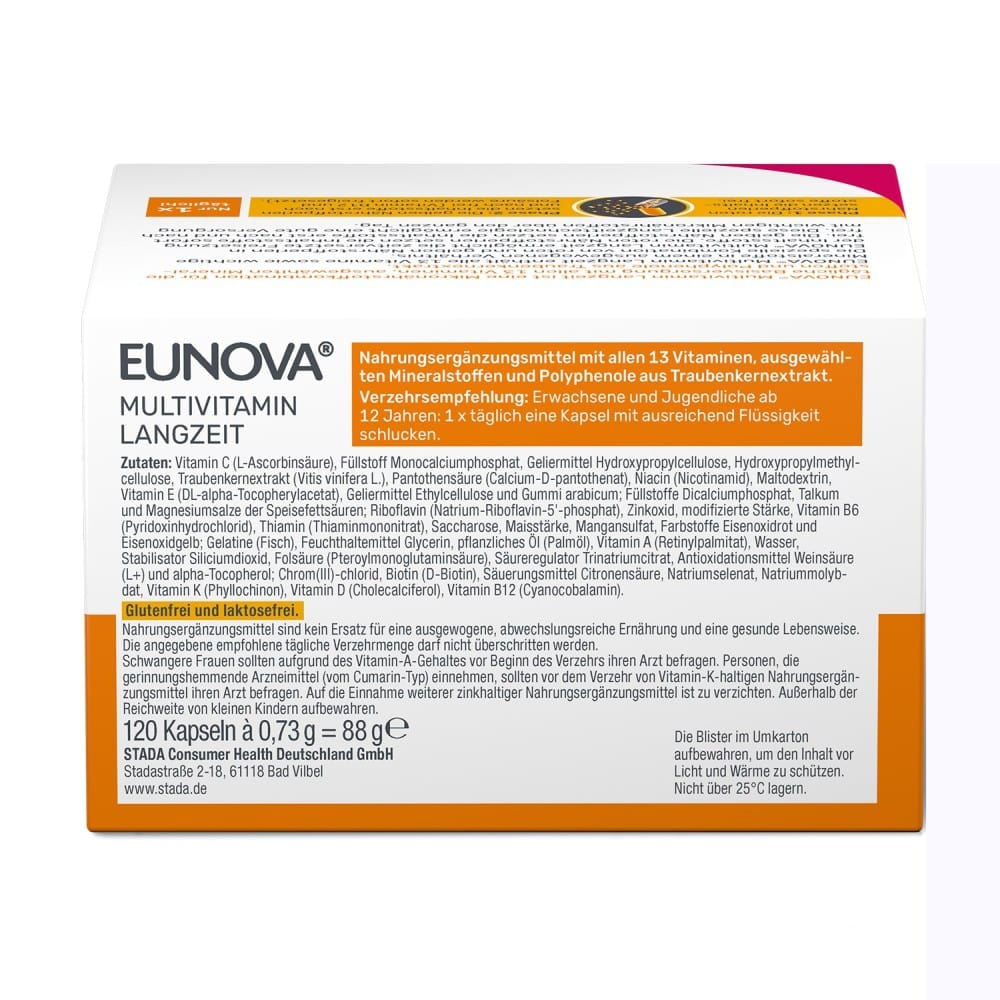 EUNOVA LANGZEIT Multivitamine und Mineralstoffe  60 St Kapseln