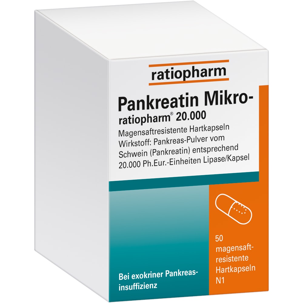 Pankreatin Mikro-ratiopharm 20000 50 St Kapseln