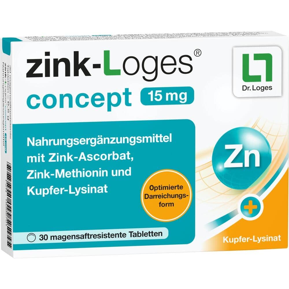 zink-Loges concept 15 mg 30 St Tabletten magensaftresistent