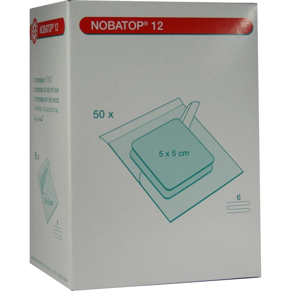 Noba Nobatop 12 sterile Vliesstoffkompressen 6- lagig 50 x 2 Stück 5 cm 100 St
