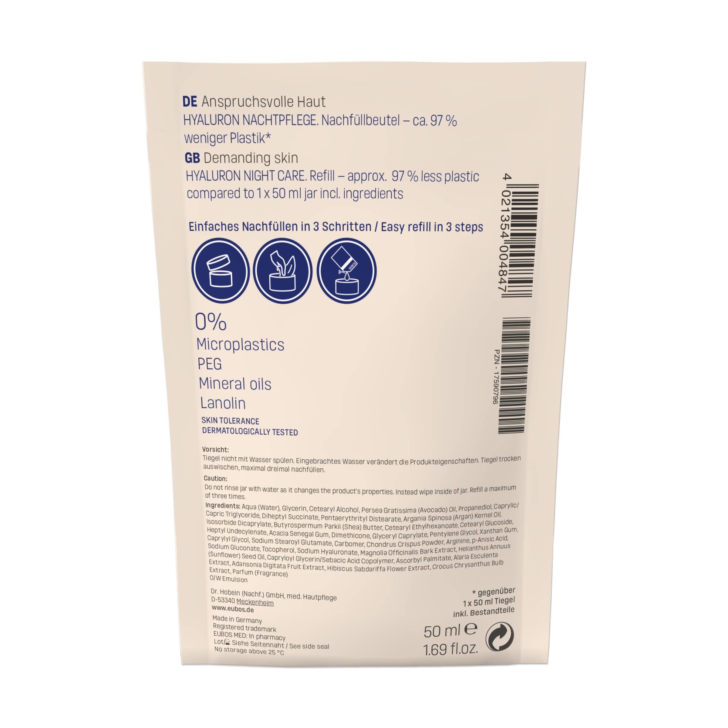 EUBOS ANTI AGE HYALURON REPAIR FILLER NIGHT 50 ml Creme