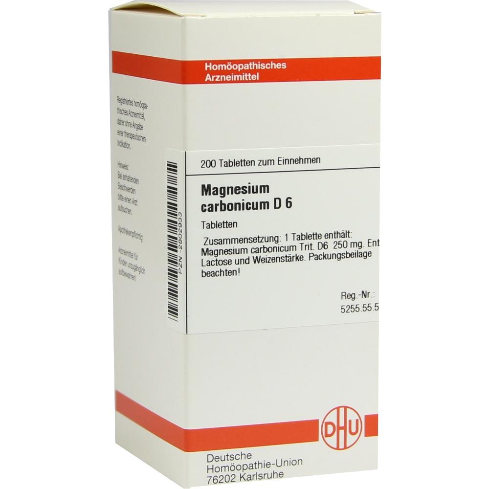 MAGNESIUM CARBONICUM D 6 Tabletten 200 St Tabletten