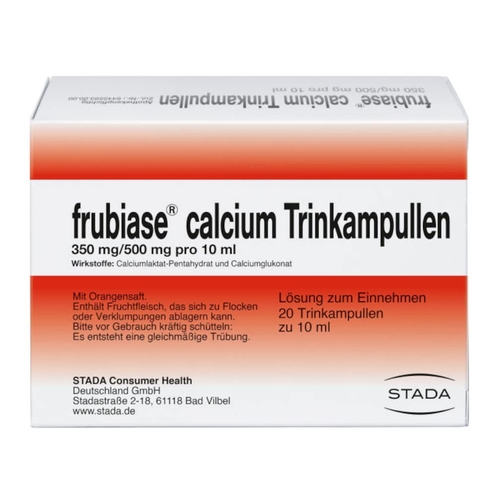 Frubiase Calcium 350mg/500mg 20 St Trinkampullen