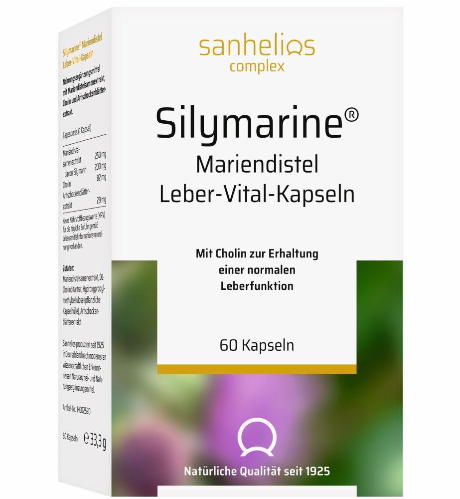 sanhelios Silymarine Mariendistel Leber-Vital-Kapseln 60 St Kapseln