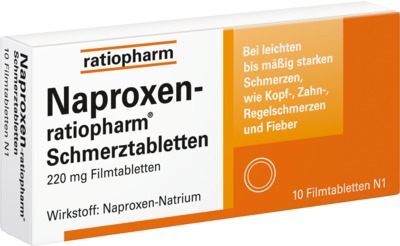 Naproxen-ratiopharm Schmerztabletten 10 St Filmtabletten