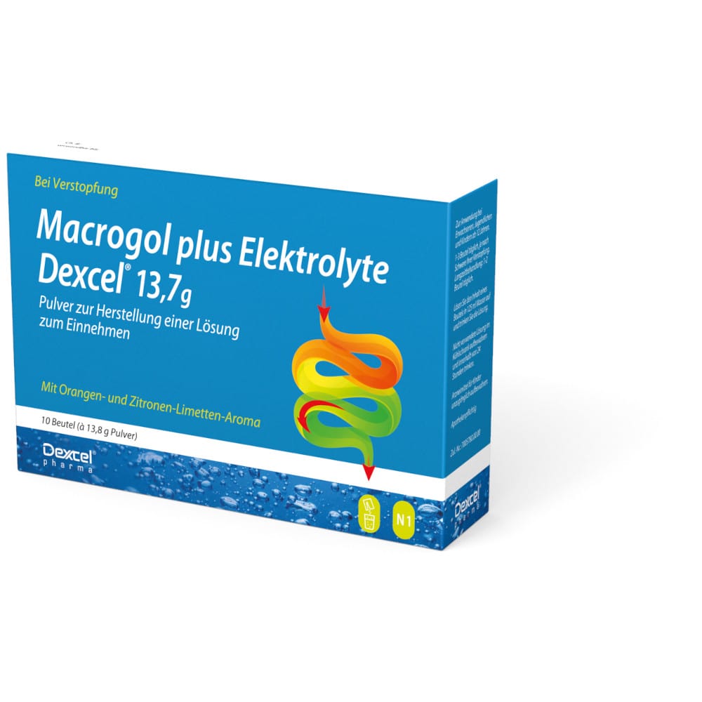 Macrogol plus Elektrolyte Dexcel 13,7g 10 St Pulver zur Herstellung einer Lösung zum Einnehmen