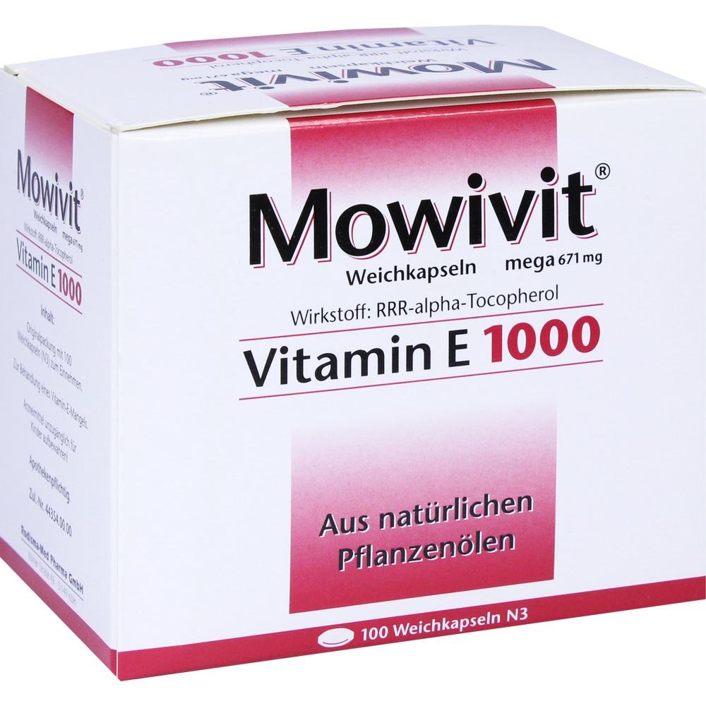 MOWIVIT Vitamin E 1000 Kapseln 100 St Kapseln