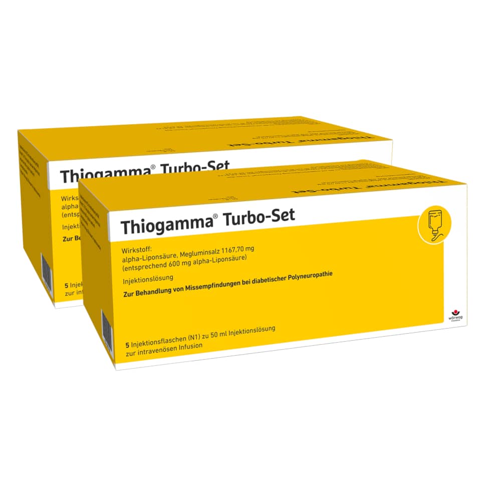 THIOGAMMA Turbo Set Injektionsflaschen 2X5X50 ml Injektionsflaschen