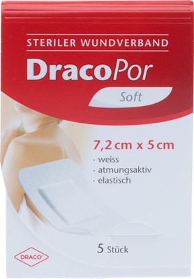 DRACOPOR Wundverband 5x7,2 cm steril 5 St Verband