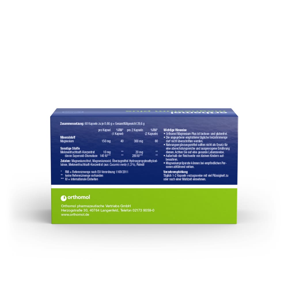 orthomol magnesium plus 60 St Kapseln