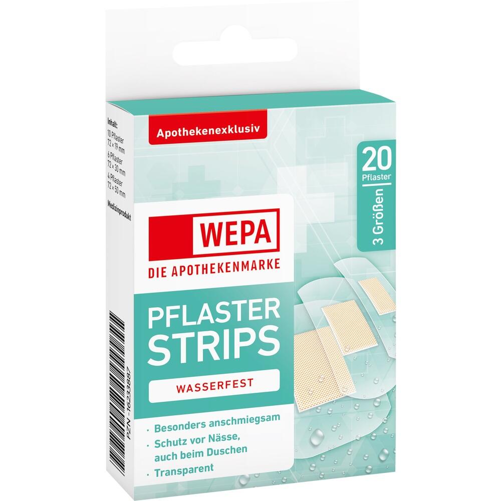 WEPA PFLASTER STRIPS WASSERFEST 3 Größen 20 St Pflaster