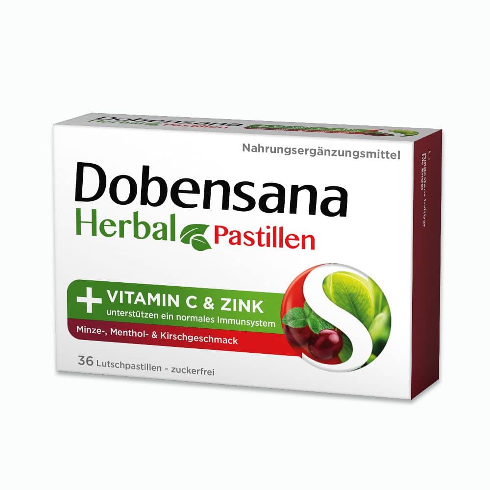 Dobensana Herbal + VITAMIN C & ZINK Kirschgeschmack 36 St Lutschpastillen Dobensana Herbal + VITAMIN C & ZINK Kirschgeschmack 36 St Lutschpastillen