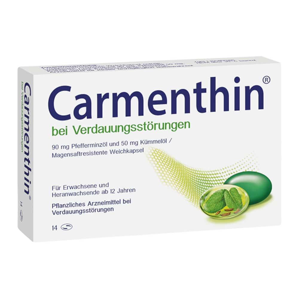 Carmenthin bei Verdauungsstörungen 14 St Magensaftresistente Weichkapseln