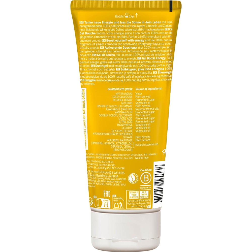 Weleda Energy Shower Gel Ingwer 200 ml Duschgel