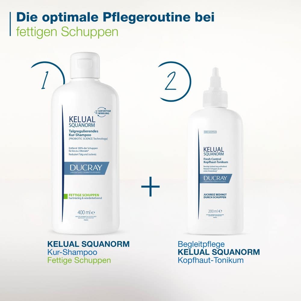 DUCRAY KELUAL SQUANORM Shampoo Fettige Schuppen  400 ml Shampoo