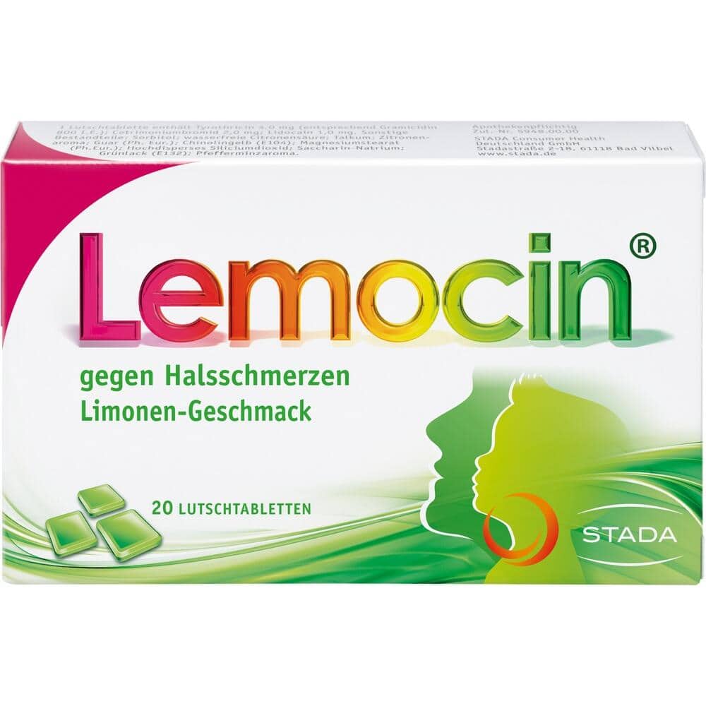 Lemocin gegen Halsschmerzen Limone 20 St Lutschtabletten