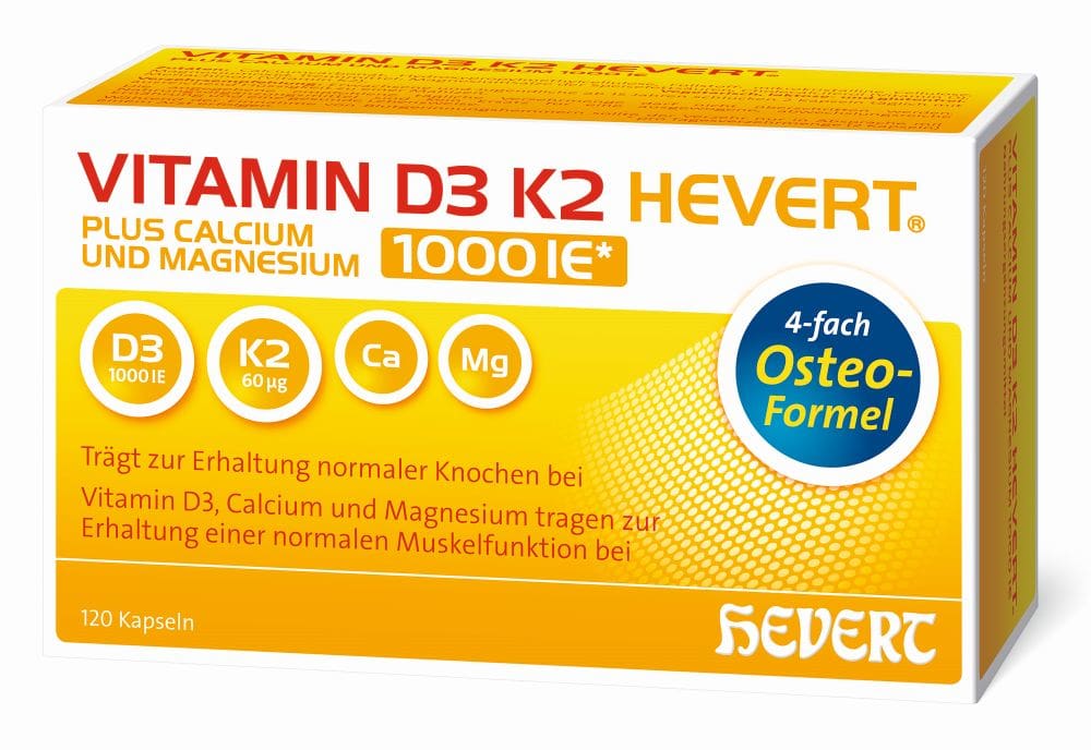 VITAMIN D3 K2 HEVERT 1000 IE 120 St Kapseln