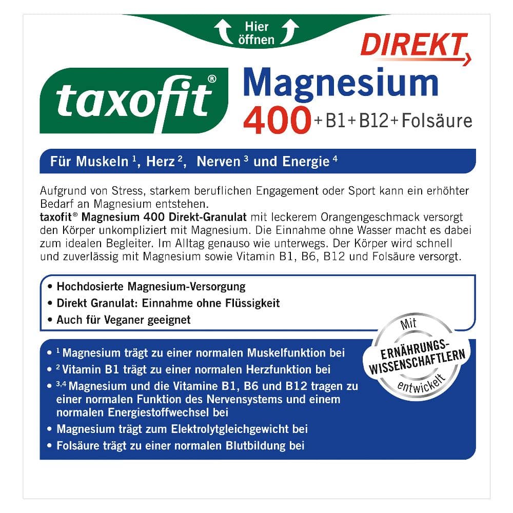 taxofit DIREKT Magnesium 400 20 St Granulat