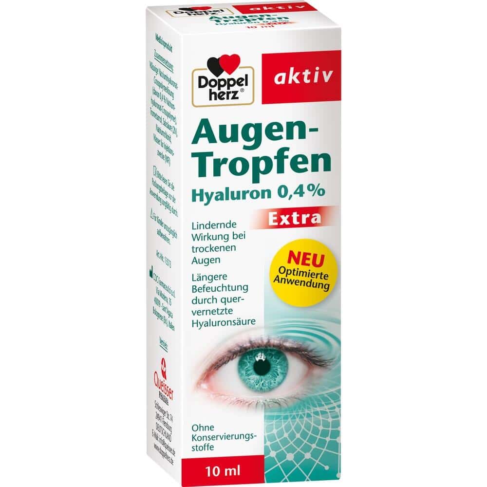 Doppelherz aktiv Augen-Tropfen Hyaluron 0,4% Extra 10 ml Tropfen
