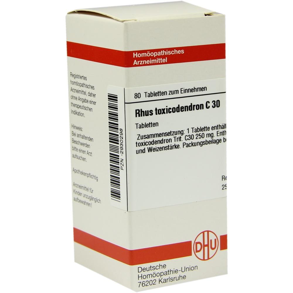 RHUS TOXICODENDRON C 30 Tabletten 80 St Tabletten