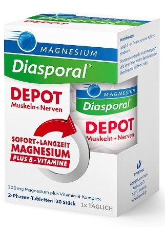 MAGNESIUM Diasporal pro DEPOT Muskeln + Nerven 30 St Tabletten