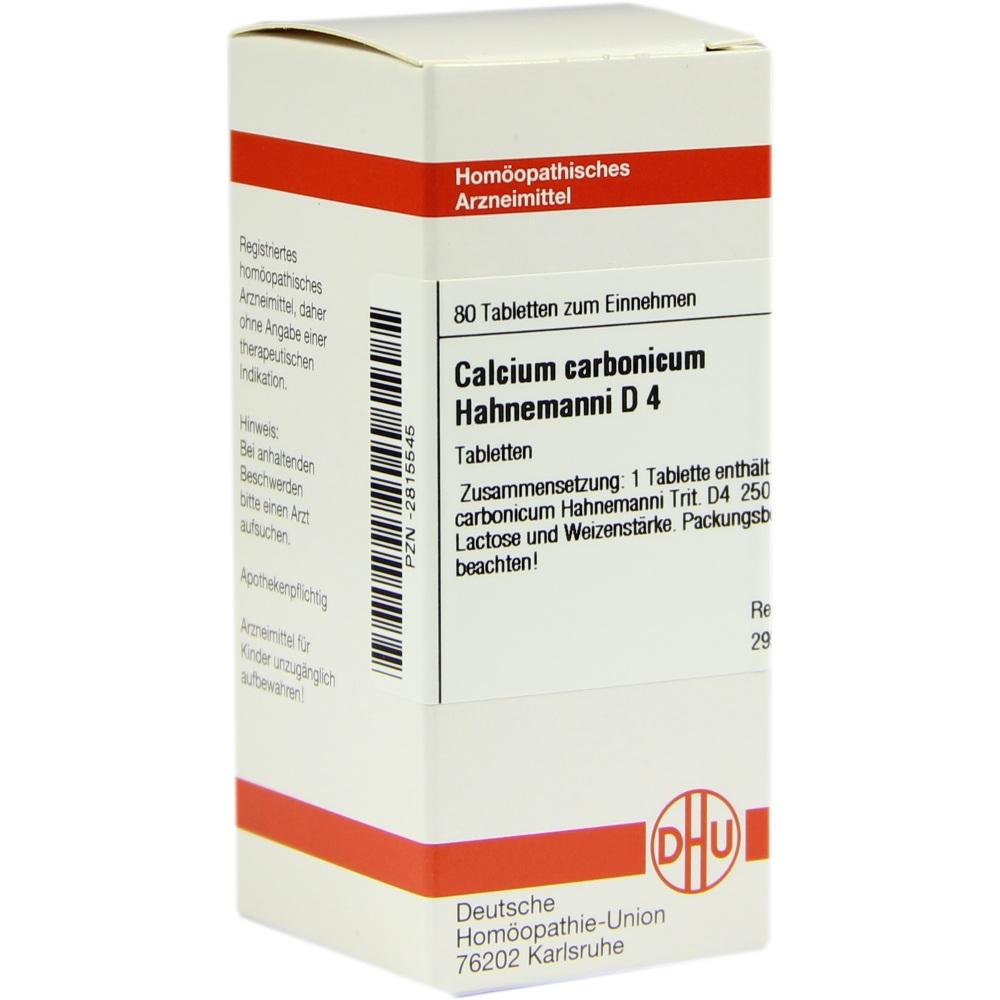 CALCIUM CARBONICUM Hahnemanni D 4 Tabletten 80 St Tabletten