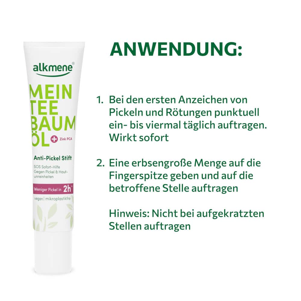 alkmene MEIN TEE BAUM ÖL Anti-Pickel Stift 15 ml Tupfer