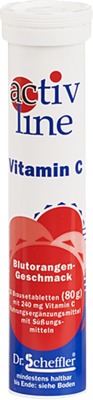 ACTIVLINE Vitamin C Blutorange Brausetabletten 20 St Brausetabletten