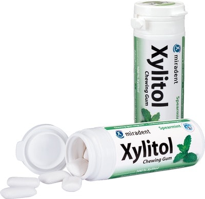 MIRADENT Zahnpflegekaugummi Xylitol Spearmint 30 St Kaugummi