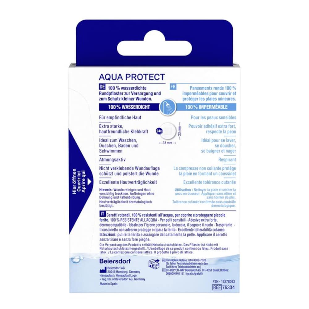 Hansaplast RUNDPFLASTER AQUA PROTECT  24 St Pflaster