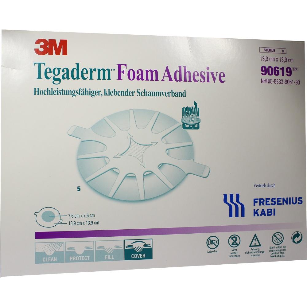 TEGADERM Foam Adhesive FK 13,9 cm rund 90619 5 St Verband