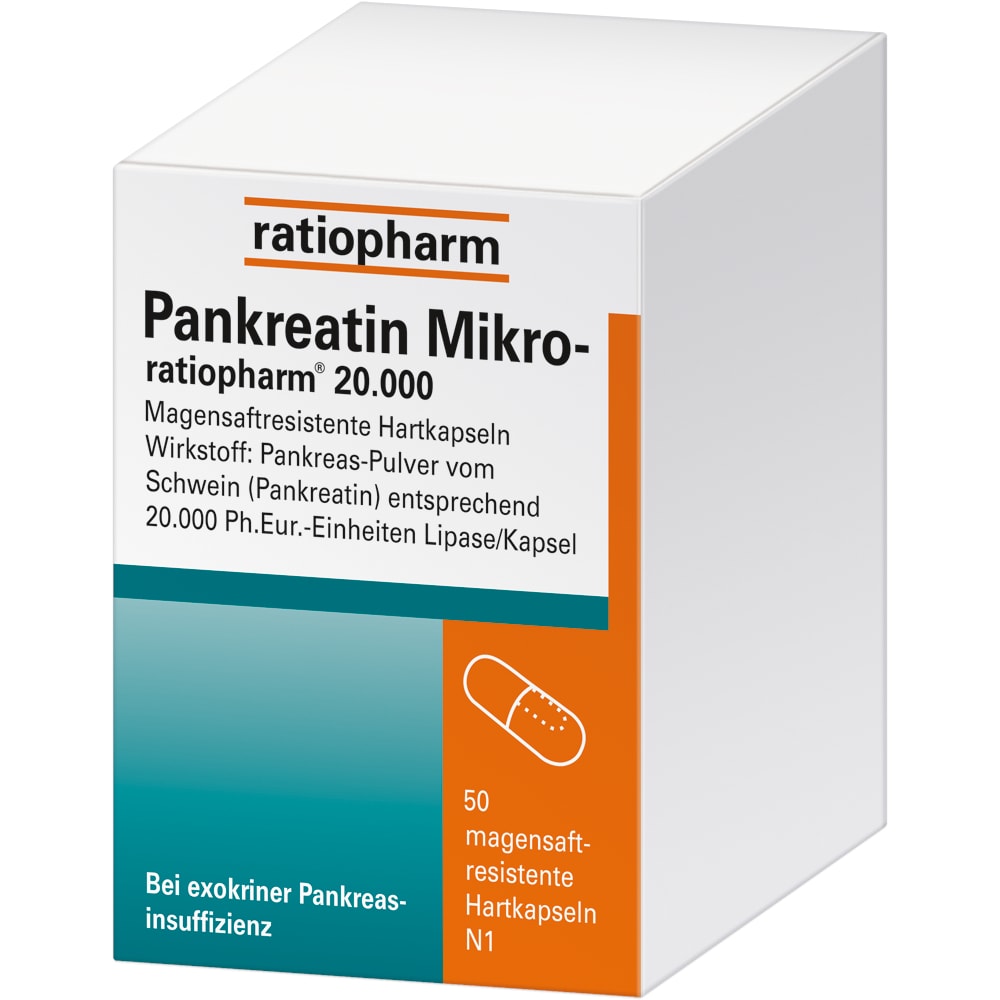 Pankreatin Mikro-ratiopharm 20000 50 St Kapseln