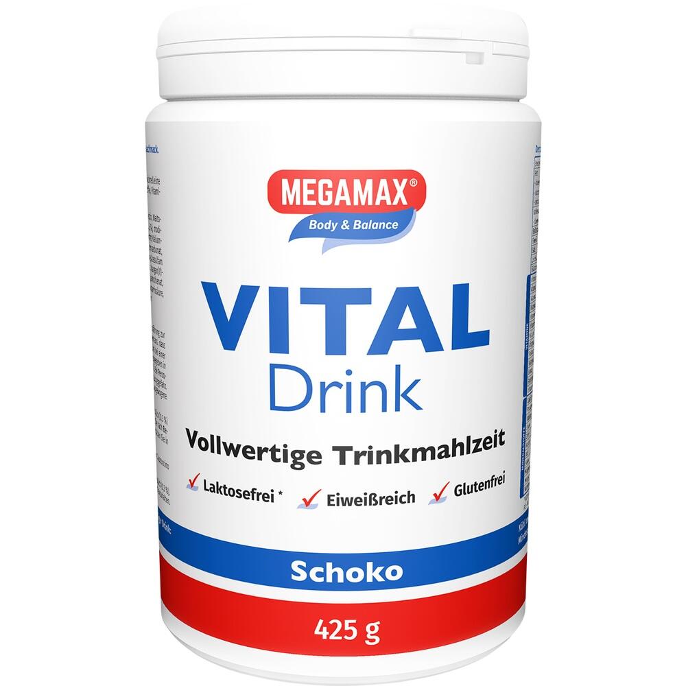 MEGAMAX Body & Balance VITAL Drink Schoko 425 g Pulver