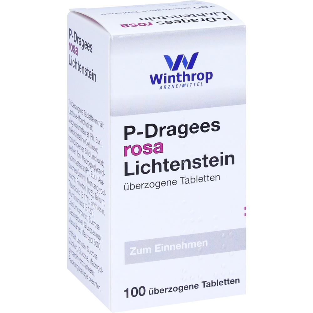 P-Dragees rosa Lichtenstein 100 St Überzogene Tabletten