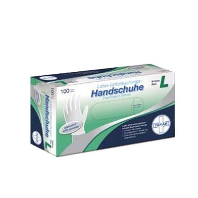 HANDSCHUHE Einmal Latex gepudert M 100 St Handschuhe