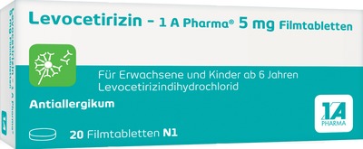 Levocetirizin-1a Pharma 5 mg  20 St Filmtabletten
