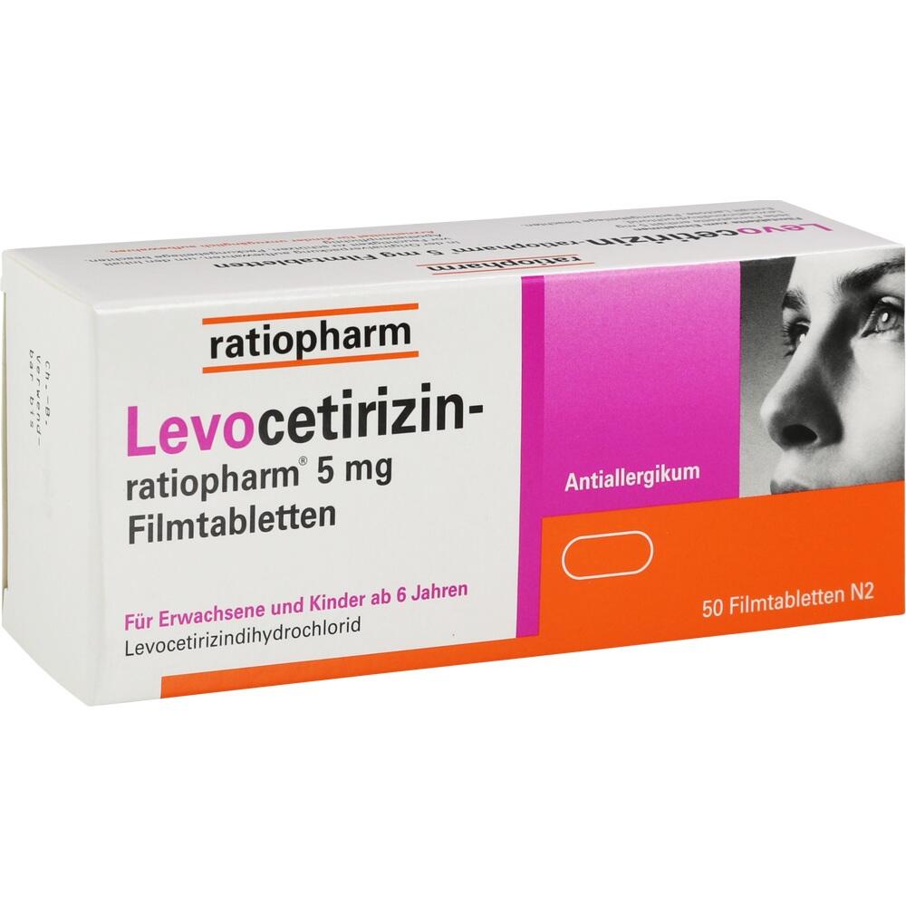 Levocetirizin-ratiopharm 5mg 50 St Filmtabletten
