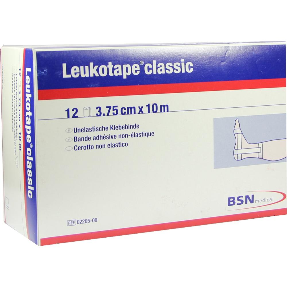 LEUKOTAPE Classic 3,75 cmx10 m weiß 12 St Verband